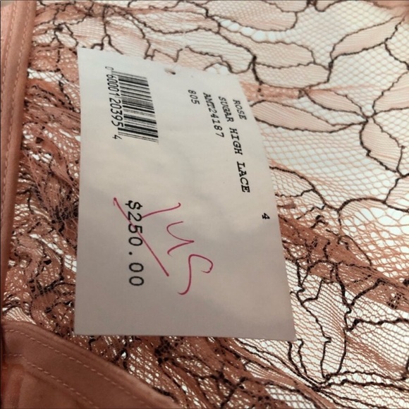 Alice McCall Rose Sugar High sheer ruched lace crop top 0 XS - Picture 9 of 11